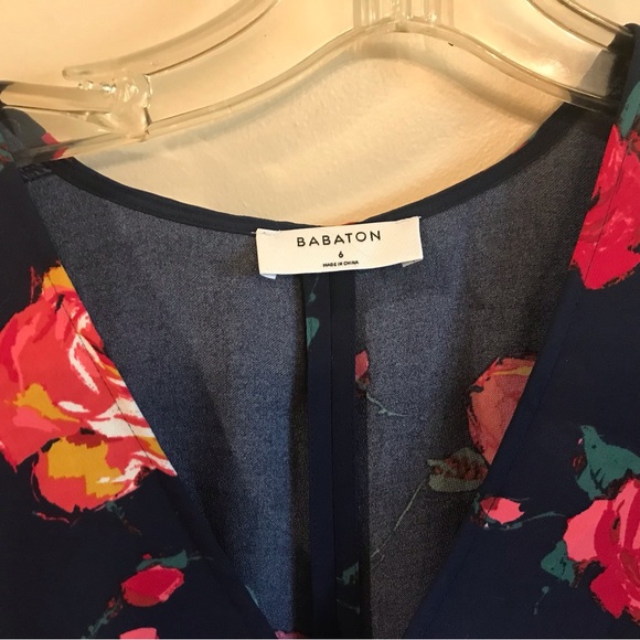 Aritzia Babaton Size 6 Jedd Faux Wrap Floral Dress in Excellent Condition Hi Low - Picture 3 of 8